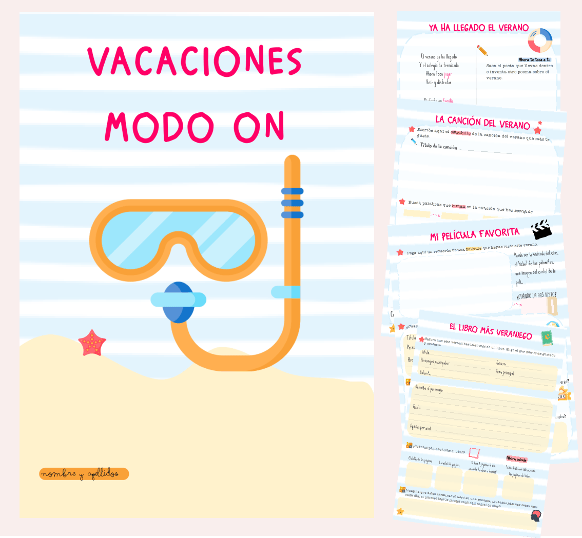 Cuaderno De Vacaciones Una Pizca De Educación Familia Maestros